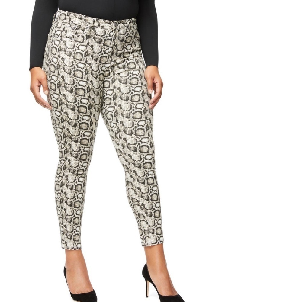 Good Americas Good legs Snake Print High WaistedZ Boho Skinny Jeans